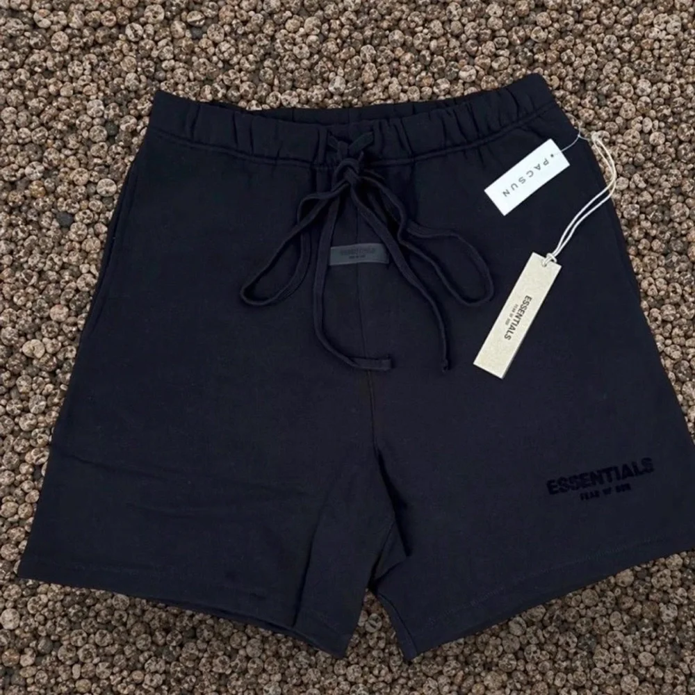 Fear of God ESSENTIALS Black Athletic Shorts with Logo size medium NWT